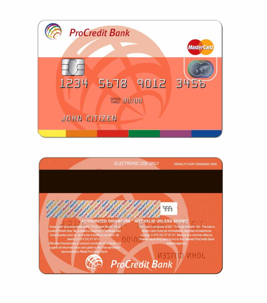 Moldova ProCredit bank mastercard